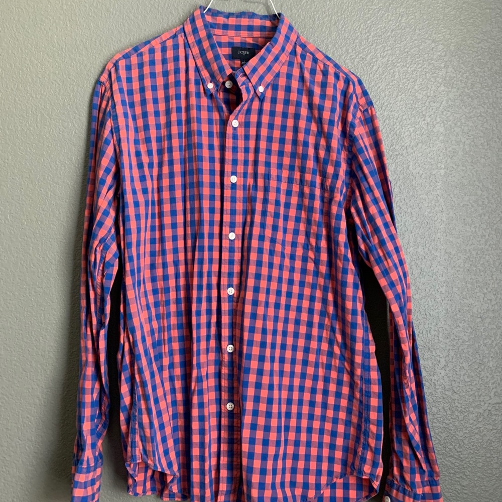 J.Crew Mens Stretch Gingham Shirt